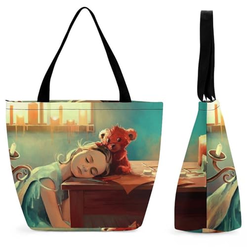 Sac de shopping Endormie grand format pour femme idéal voyage