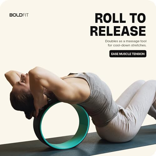 Boldfit Yoga Wheel For Stretching for Back Bends, Exercise, Workout Accessories for Women & Men Exercise Roller Yoga Equipment for Home Workout, Chirp Wheel -12Inch