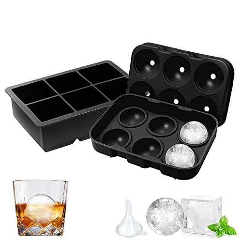 4er-Set Eiskugelformen Aus Silikon – 6 Cm Große Eisbälle Für Whisky & Cocktails, Farbcodiert