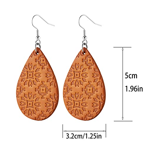 Women's leather leaf earrings fashion pendant spring, summer and autumn ladies earrings2