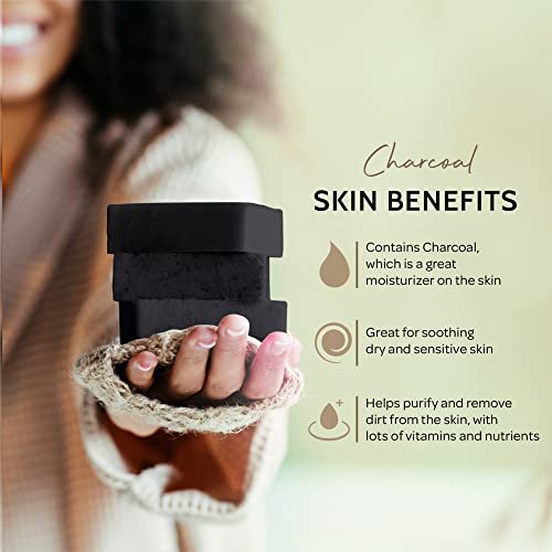 Pifito Charcoal Melt And Pour Soap Base (5 Lb) │ Bulk Premium 100% Natural Glycerin Soap Base │ Luxurious Soap Making Supplies #TOP3