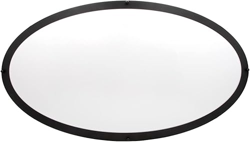 Miniatura 2 de Maxxima Lámpara LED ovalada de 32 pulgadas, color negro, 5500 lúmenes, 3 CCT seleccionables a color, 3000 K4000 K5000 K, luz interior regulable de