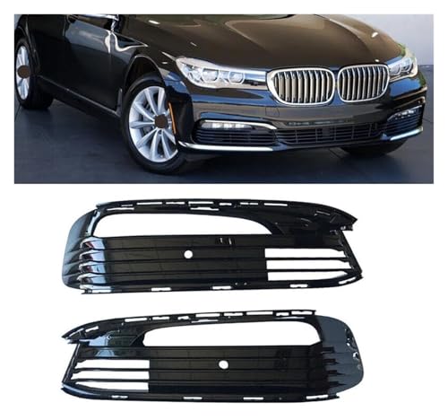 Calandre avant BMW Série 7 moulure de finition chrome et noir pour antibrouillard gauche - 3