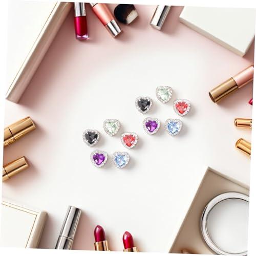 Botones de cristal con forma de corazón para adornos para cosido y accesorios de ropa 5