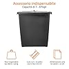 Amazon Basics Distruggidocumenti 7-8 fogli, Taglio a striscia, con funzione distruggi CD e carte di credito, Nero