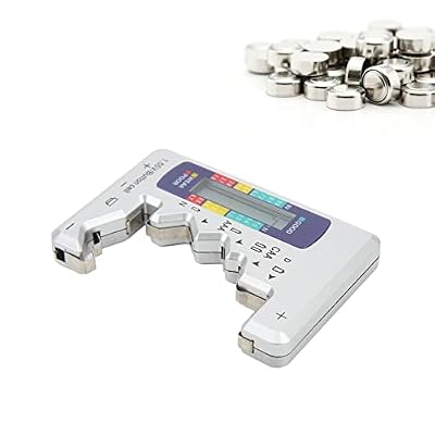 Compact Digital Battery Tester, Multifunctional AA AAA C D 9V & Button Cells Analyzer