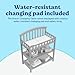 Graco Changing Table with Water-Resistant Changing Pad (Pebble Gray) – GREENGUARD Gold Certified, Multi Storage Nursery Changing Table for Infants and Babies