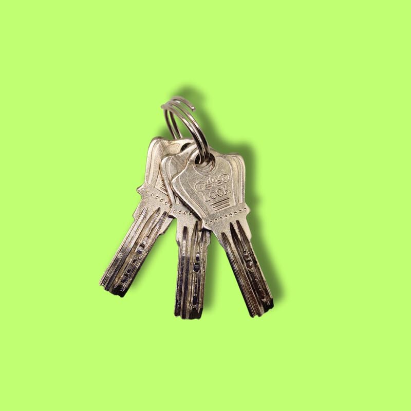 Image of Black Heavy-Duty Steel Padlock 65 MM Lock and 3 Keys Hardened Padlock Security Lock for Garage, Door, Containers, Shutter, Locker, Warehouse, Gates