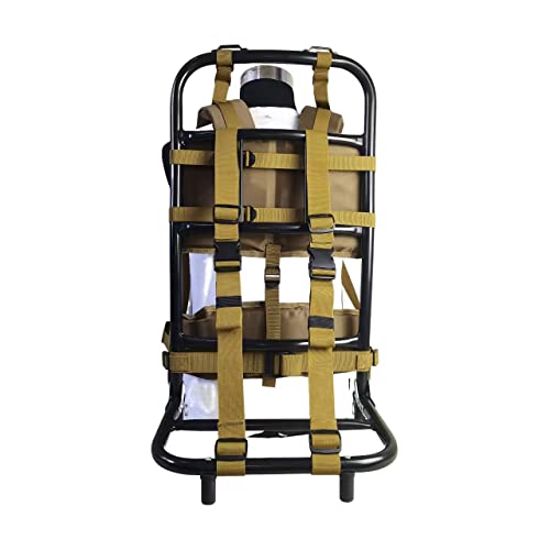 ZRSCHYG Hiking/Hunting Backpack Frame, Aluminum External Frame Backpack, Lightweight & Foldable 28.7 x 14.6 x 9.8 inches (khaki)