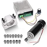 cnc spindle motor noise Kit mandrino CNC da 500 W: 1 motore mandrino raffreddato ad aria da 500 W, 1 regolatore di velocità AC110 V/220 V con MACH3, 1 staffa di montaggio da 52 mm, 13 ER11 Collect, 10 frese a V, 4 viti (gratuite).