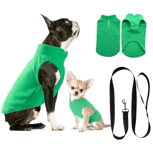 Hundepullover Für Kleine Hunde – Wintermantel, Grün, Größe M, Für Hunde & Katzen Bis 5,5 Lb, Baumwolle, Kuschelig
