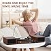Vinyl Record Player with External Speakers BT 5.3 Wireless Turntable Portable with 3 Speed USB Vintage Wooden Coffee