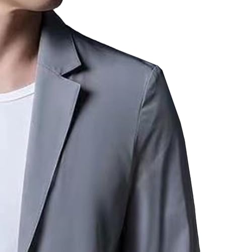 Mens Two Botton Lightweight Suit Jacket Casual Sport Travel Suit Coats Notched Lapel Business Blazer Jackets3