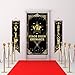 3 Pcs VIP Party Decorations VIP Stage Door Entrance Movie Night Banner Porch Sign Star VIP Stage Door Porch Banner Movie Theme Doors Cover for Movie Night Music Award Night Party Supplies