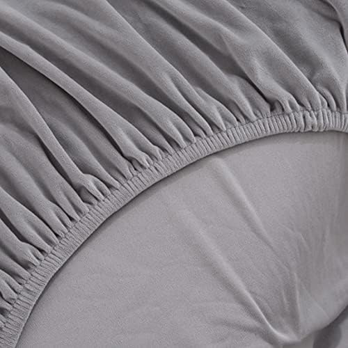LiveGo Jacquard Recliner Chair Covers, Stretch Polyester Spandex Recliner Cover 4 Pieces, Reclining Chair Cover with Elastic Side Pocket, Armchair Cover for Living Room (Sliver Gray2)