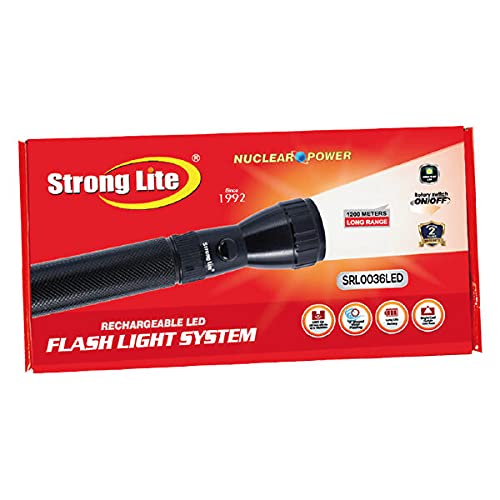Strong Lite{} Rechargeable Led Flashlight System High Lumens Powerful Bright Best Flashlight Camping Outdoor Sport Waterproof Handheld Light for Camping Hiking Emergency (SRL-01)