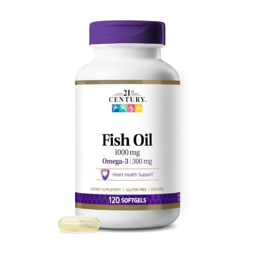 21st Century Fish Oil 1000mg Omega-3 Softgels, Mercury-Filtered, 120ct