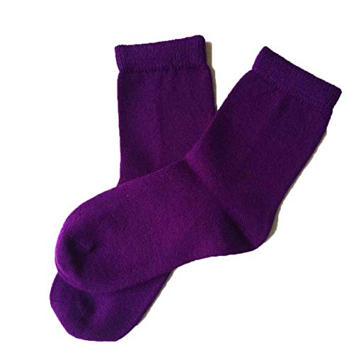 Image of Pure Cashmere Women Men Unisex Ankle Short Causal Thick Socks, Smooth Toes and Heel Sewed by Handwork