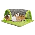 Amakunft Guinea Pig Tunnel Bed and Hideaway, Detachable & Movable Guinea Pig Tunnels and Tubes for Cage, Soft Wool Small Animal Tunnel for Guinea Pig, Hamster, Rat, Hedgehog, Chinchilla