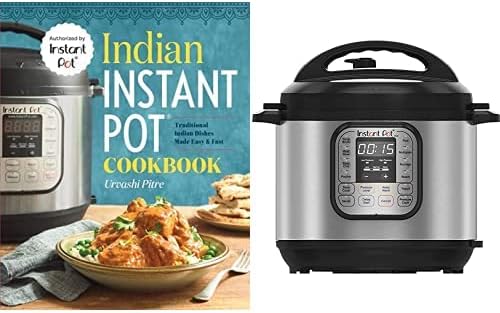 Indian Instant Pot® Cookbook: Traditional Indian Dishes Made Easy and Fast & Instant Pot DUO60 6 Qt 7-in-1 Multi-Use Programmable Pressure Cooker, Slow Cooker, Rice Cooker, Steamer, Sauté, Yogurt Maker and Warmer