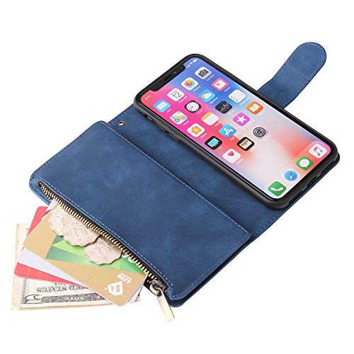 Coque iPhone Xs DKPT US Bleu - Protection en silicone pour smartphone Apple