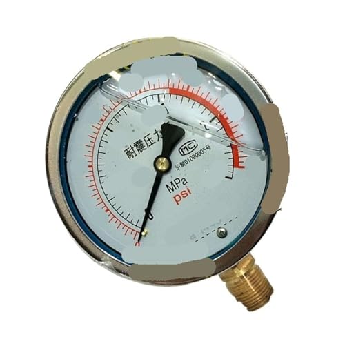 Manomètre YN-100 résistant aux chocs à cadran 100mm avec une plage de mesure de 0 à 0,25 MPa