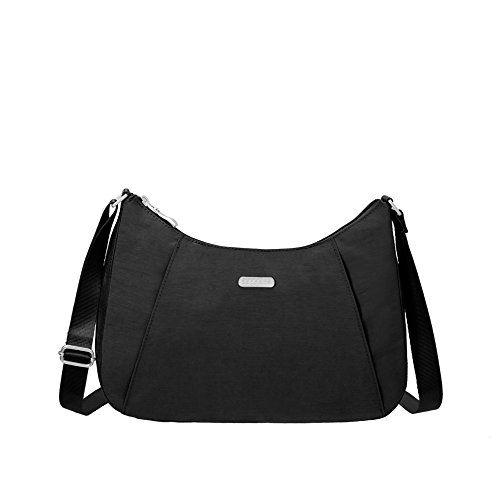 Baggallini womens Slim Crossbody Hobo Cross Body Handbags, Black, One Size US