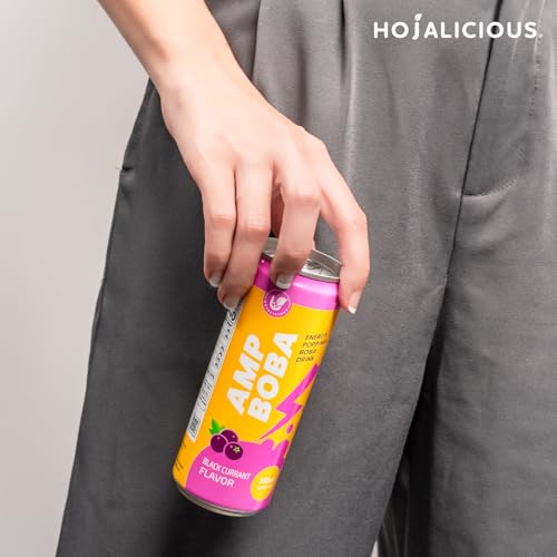 Image of Hojalicious - AMPBOBA Energy Popping Boba Drink (Set of 6, BlackCurrant)
