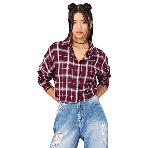 Image of Chimpaaanzee Women Drop Shoulder Crop Shirt