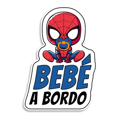 Pegatina Bebe a Bordo Coche, Superhéroe, Pegatinas Coche, Pegatinas de Bebe a Bordo, Pegatina Resistente a UV e Impermeable