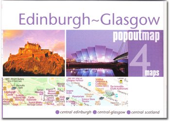 Edinburgh-Glasgow, Scotland PopOut Map