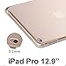 QUIRKIO - Apple iPad Pro Tablet 12.9" TPU Silicone Clear Case 2016 Cover Ultra Slim Scratch Resistant Transparent Soft Skin Protective Shock Resistant Bumper Back Skin