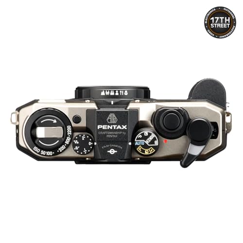 Pentax 17 cámaras de película compacta con formato de medio marco, lente F3.5 de 25 mm, ISO 50-3200, enfoque de 6 zonas, incluye película de rollo Kodak Gold 200 color negativo de 35 mm (paquete de 3) - imagen 5