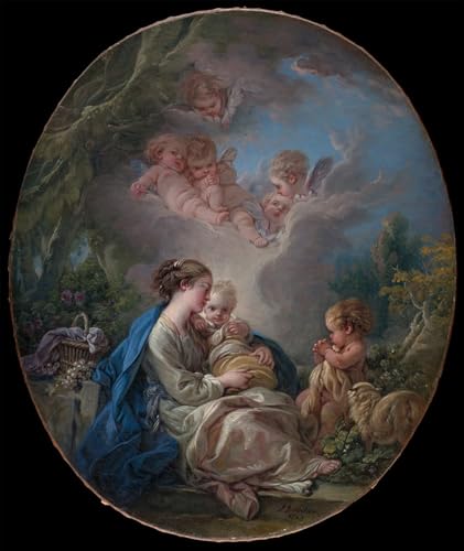 Affiche Vierge à l'enfant François Boucher Impression Toile 60x90cm