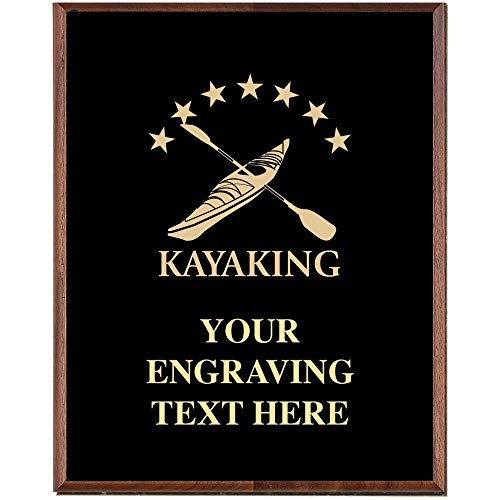 Crown Awards Kayak Plaques, Custom Engraved Kayaking Trophy Plaque Award, Great Customizable Kayak Gift Prime