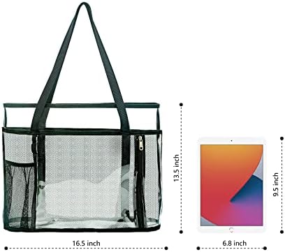 Mesh Beach Tote Bag for women & men, Clear Tote Bags for Beach,Gym, Picnic, Shopping or Travel… 6 Mesh Beach Tote Bag for women & men, Clear Tote Bags for Beach,Gym, Picnic, Shopping or Travel…