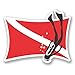 NI406 **2-Pack** Scuba Flag with Diver Vinyl Decal Sticker | 5-Inch By 3-Inch