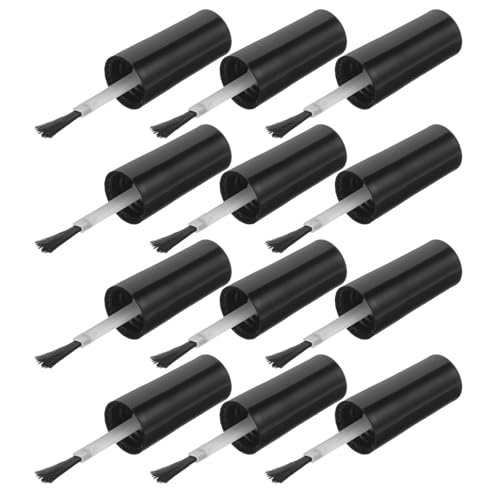 HOMSFOU Tapas de Botellas de Esmalte de Uñas con Pincel, 20 Piezas Recambio para Esmalte de Gel, Tapas Pequeñas con Cepillo de Cerdas Suaves, Accesorio para Manicura en Salones y Hogar,