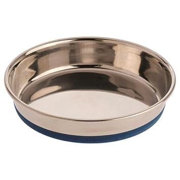 Durapet Stainless Steel Cat Dish with Silicone Bonding at Bottom (190 ml)