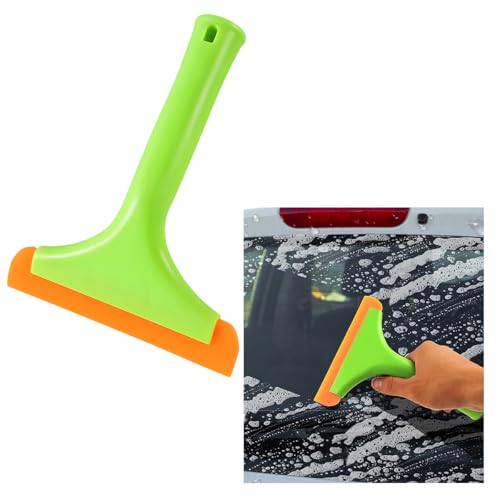 Ohleats Small Silicone Window Squeegee, Auto Windshield Water Blade Scraper, All-Purpose Water Squeegee Wiper for Mirror Home Cleaning, Car Accessories (Light Green)