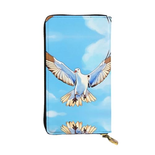 Portefeuille cuir mouettes 19 cm | Rangez vos cartes et billets sans pliure