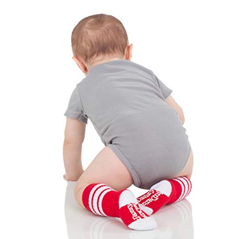 juDanzy Baby, Toddler & Kids Knee High Stripe Tube Socks For Boys & Girls With Grips4