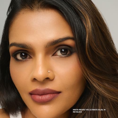 Image of SIMPLYNAM Ultimate Kajal - Ink Black | 1 Stroke Intense Color Payoff | Water & Sweat-Resistant | Long-Lasting & Smudge-Proof | Safe for Sensitive Eyes | 7X More Product | In-Built Sharpener & Smudger