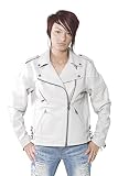 Ed Hardy EHLCWI-CSLZ Eternal Love Rose Damen Lederjacke, Größe : XL, Weiß, Anzahl 1