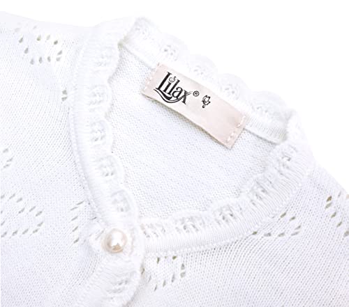 Lilax Baby Girls' Little Hearts Knit Cardigan Sweater4