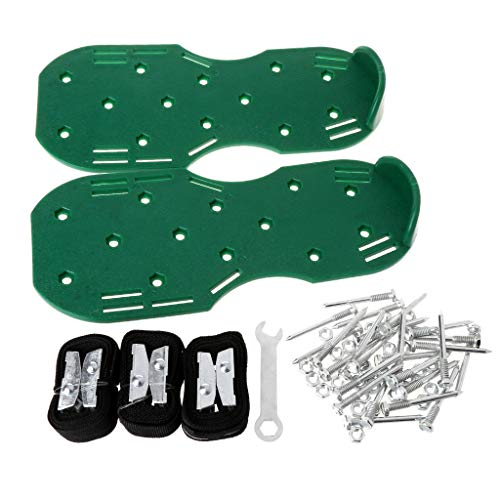 Lailongp A Pair Lawn Aerator Shoes Sandals Grass Spikes Nail Cultivator Yard Garden Tool