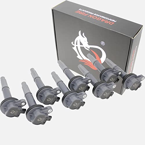 AIP Electronics Dragon FIRE Performance Direct Replacement Ignition Coil Set COP Power Packs Compatible with 2016-2017 Ford F-150 and Mustang 5.0L V8 Replaces FR3Z12029A UF824 OEM Fit DFC1034x8