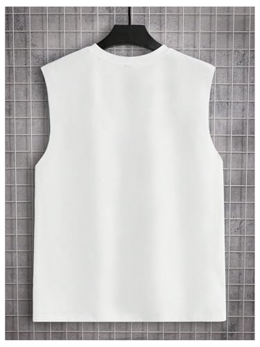 Men's Letter Graphic Print Tanks Crewneck Sleeveless Tops Summer Casual Tank Top2