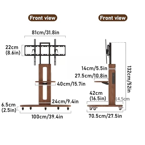 Soporte para TV móvil de piso para 43 a 75 pulgadas miniatura 2