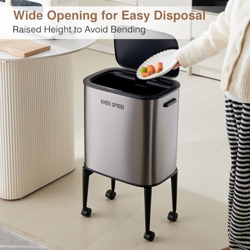 Caneca de basura automática con sensor de movimiento acero inoxidable 36L miniatura 2